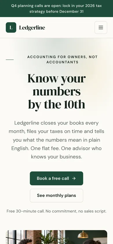 Ledgerline on mobile
