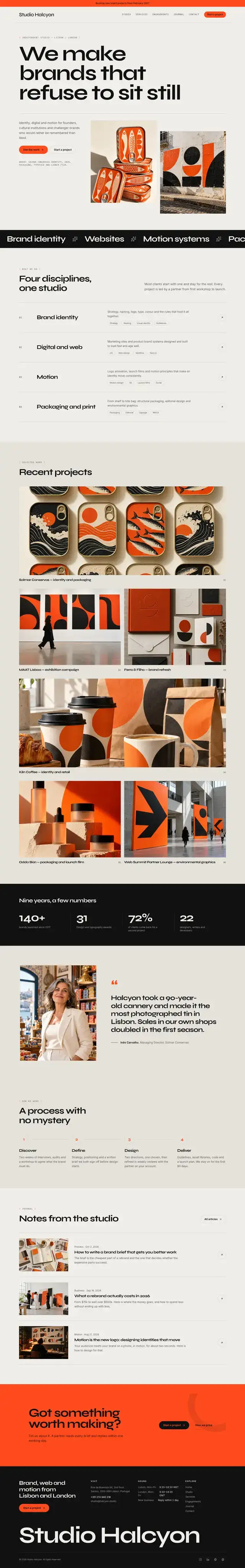 Studio Halcyon home page