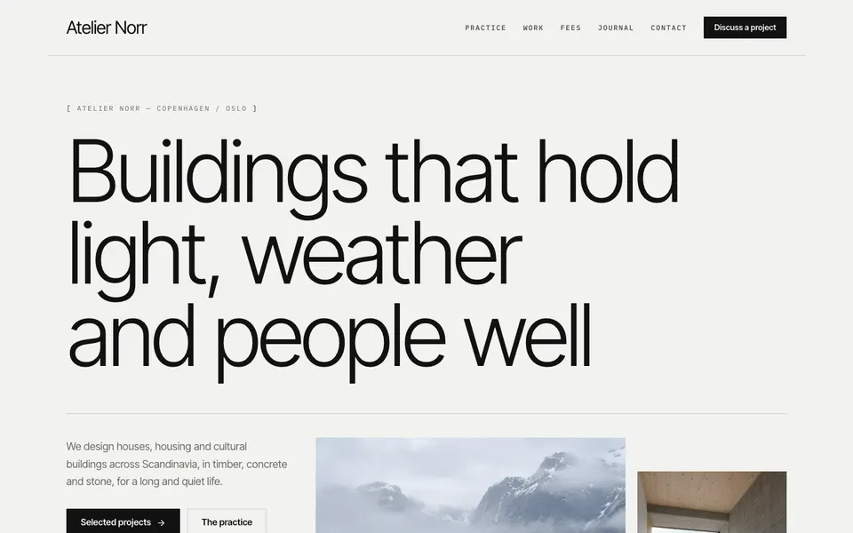 Atelier Norr, architecture firm template
