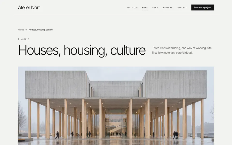 Atelier Norr Work page