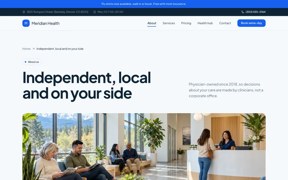 Meridian Health About page