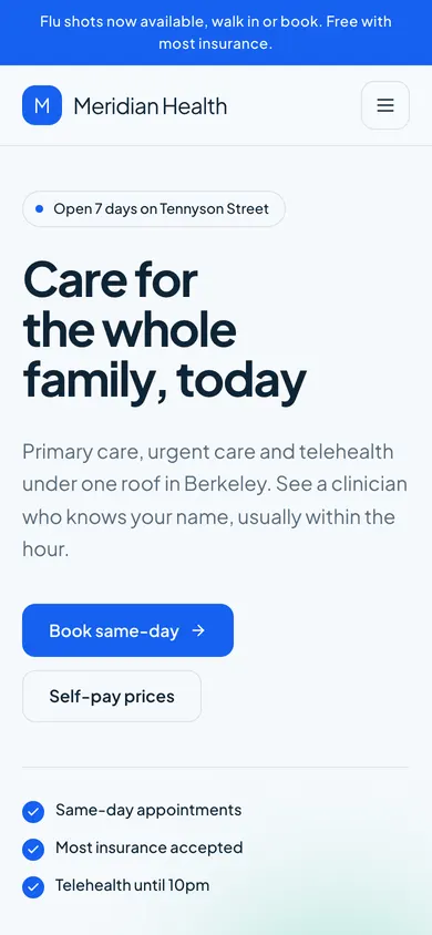 Meridian Health on mobile