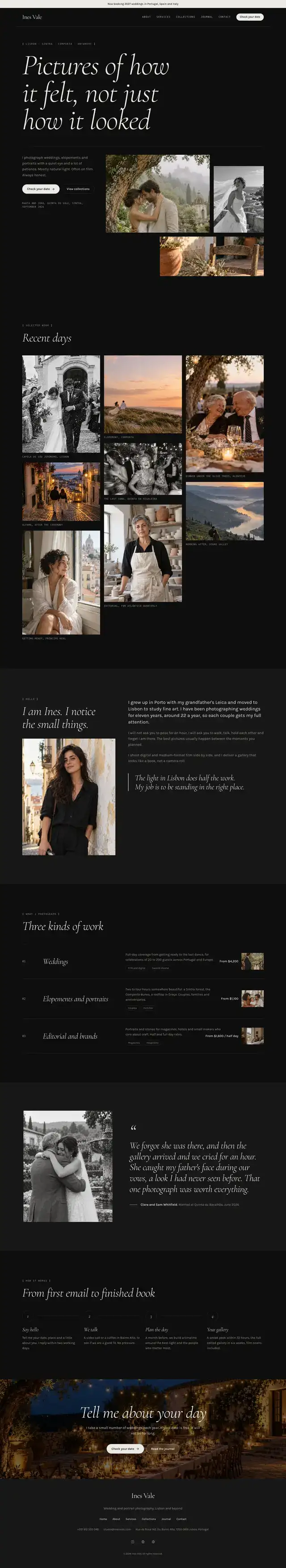 Ines Vale home page