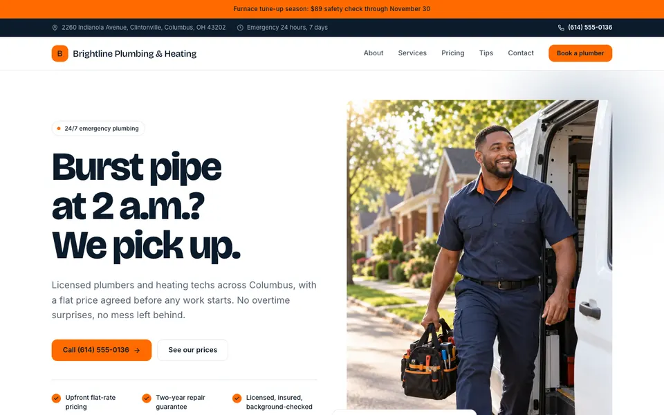 Brightline Plumbing & Heating, plumbing & heating template