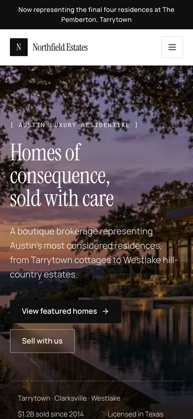 Northfield Estates on mobile