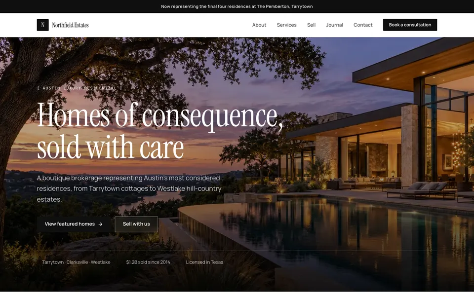 Northfield Estates, real estate agency template