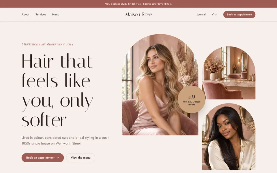 Maison Rose, hair salon template
