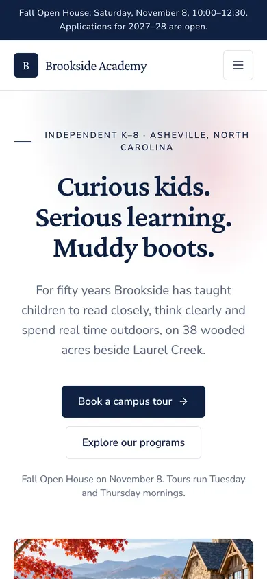 Brookside Academy on mobile