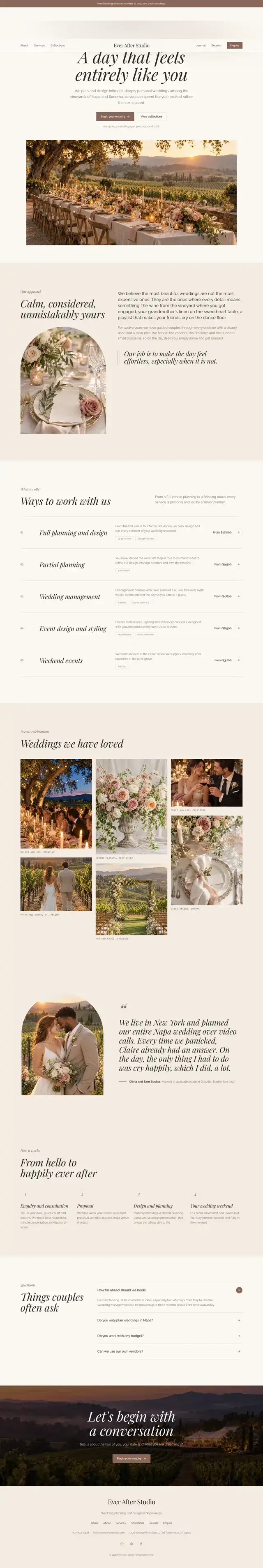 Ever After Studio home page
