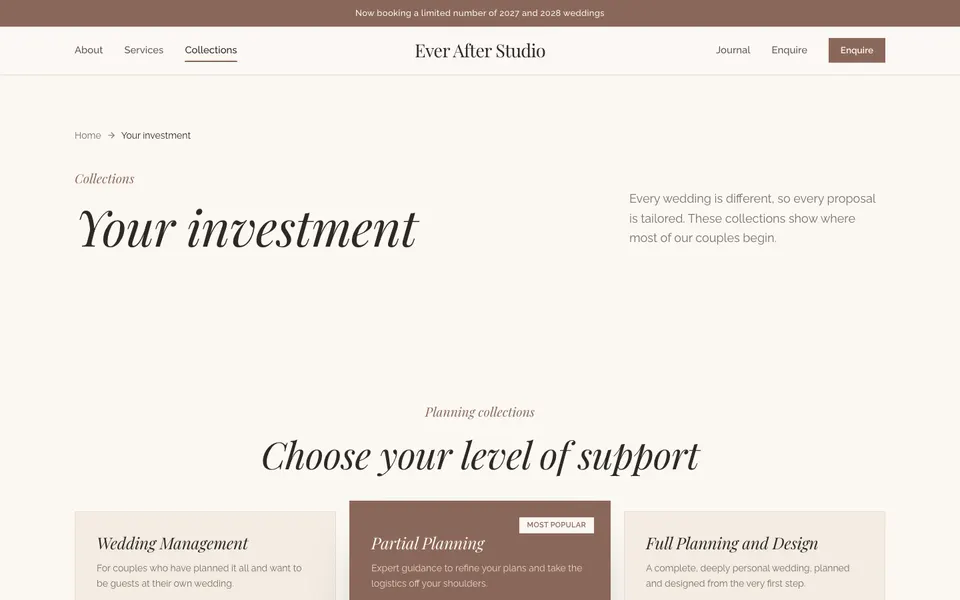 Ever After Studio Collections page